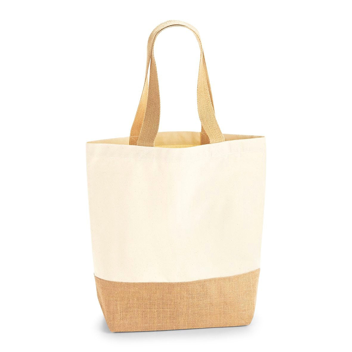 Mixed Texture, Jute & Canvas Tote Bag